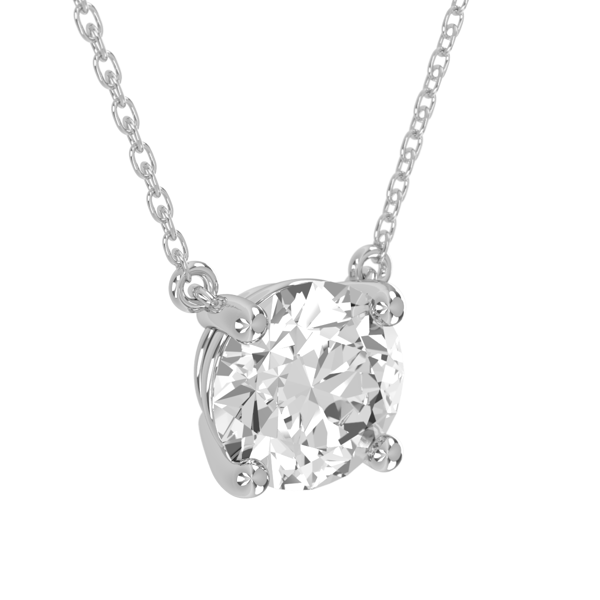 Levont Atelier Round Brilliant Floating Claw Pendant