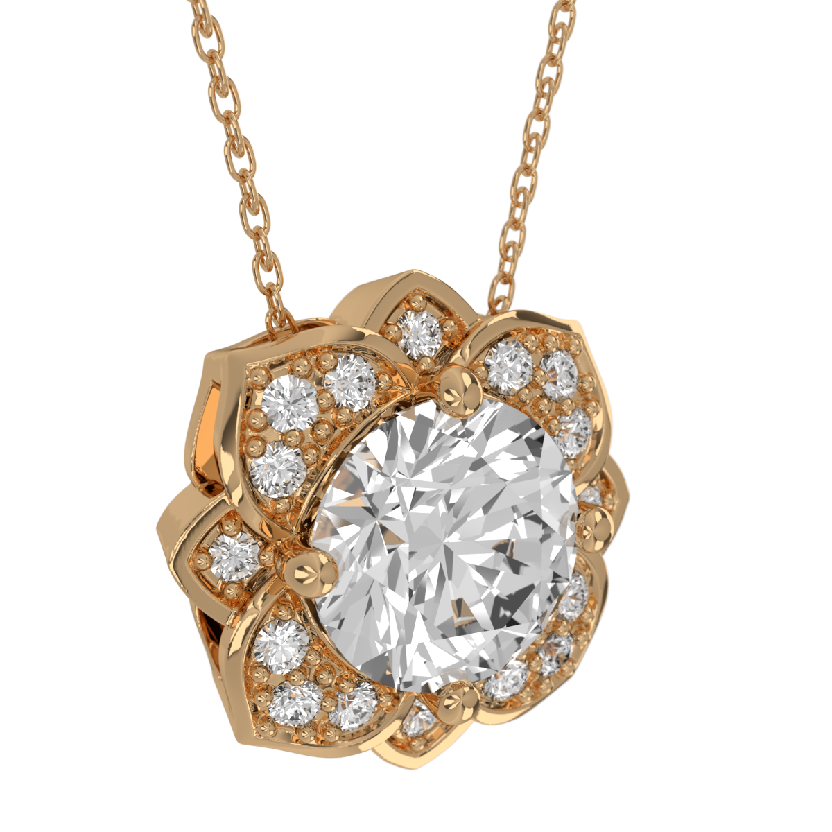 Levont Atelier Round Brilliant Orchard Style Pendant