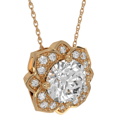 Levont Atelier Round Brilliant Orchard Style Pendant