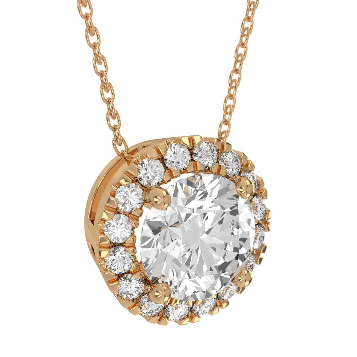 Levont Atelier Round Brilliant Scallop Set Pendant