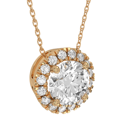 Levont Atelier Round Brilliant Scallop Set Pendant