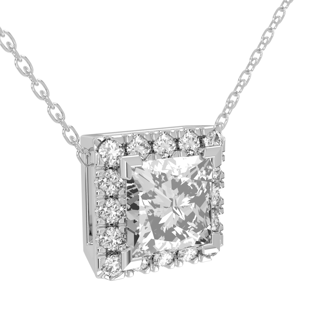 Levont Atelier Princess Cut Scallop Set Slider Pendant