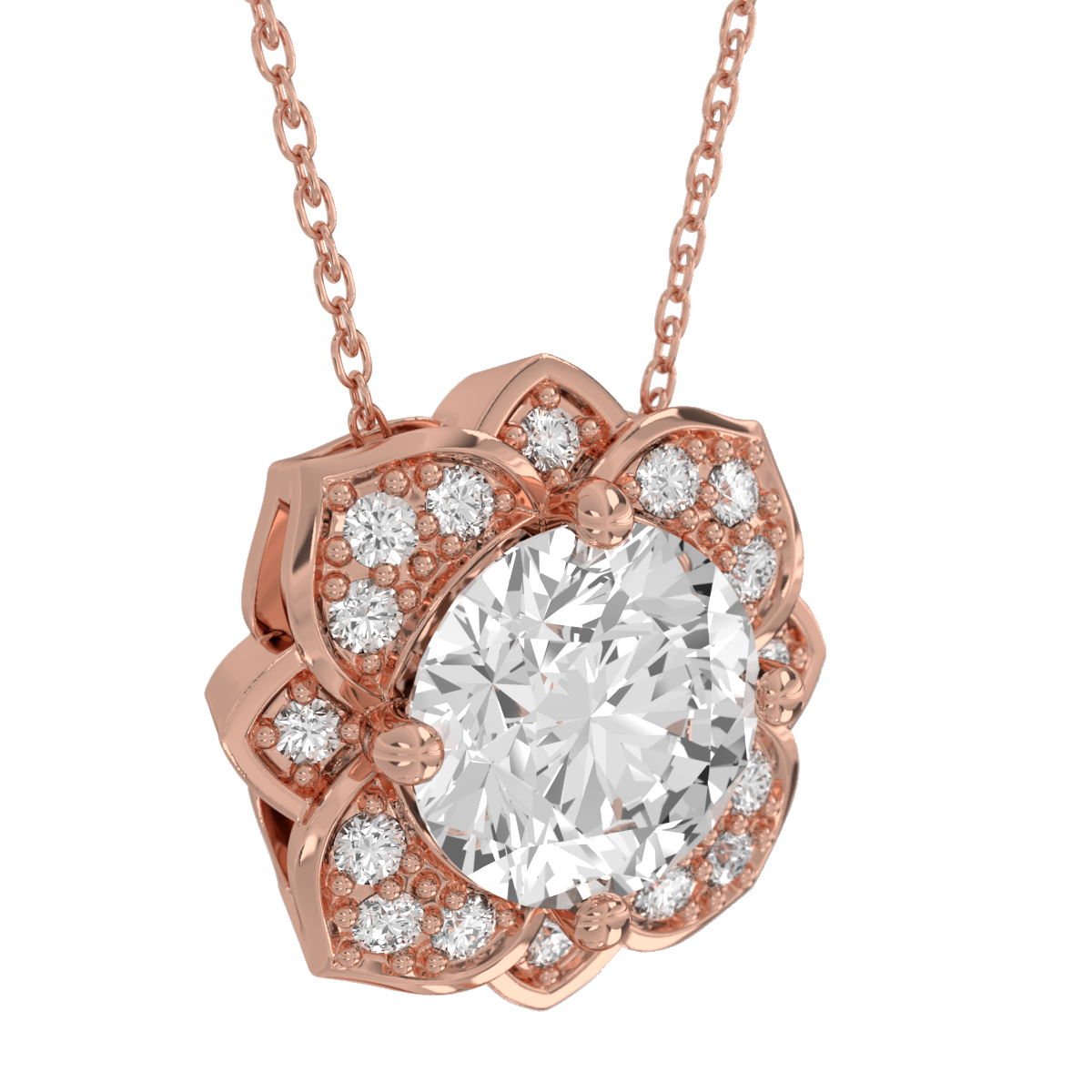 Levont Atelier Round Brilliant Orchard Style Pendant