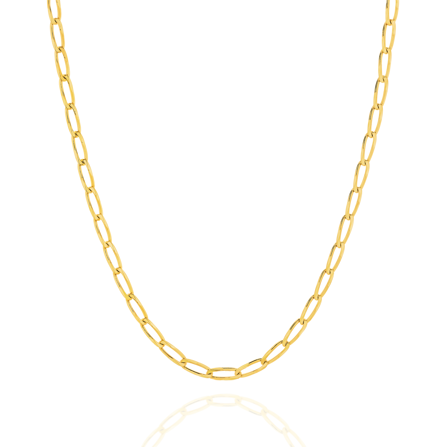 Levont Diamond Cut Flat Curb Long Links Chain