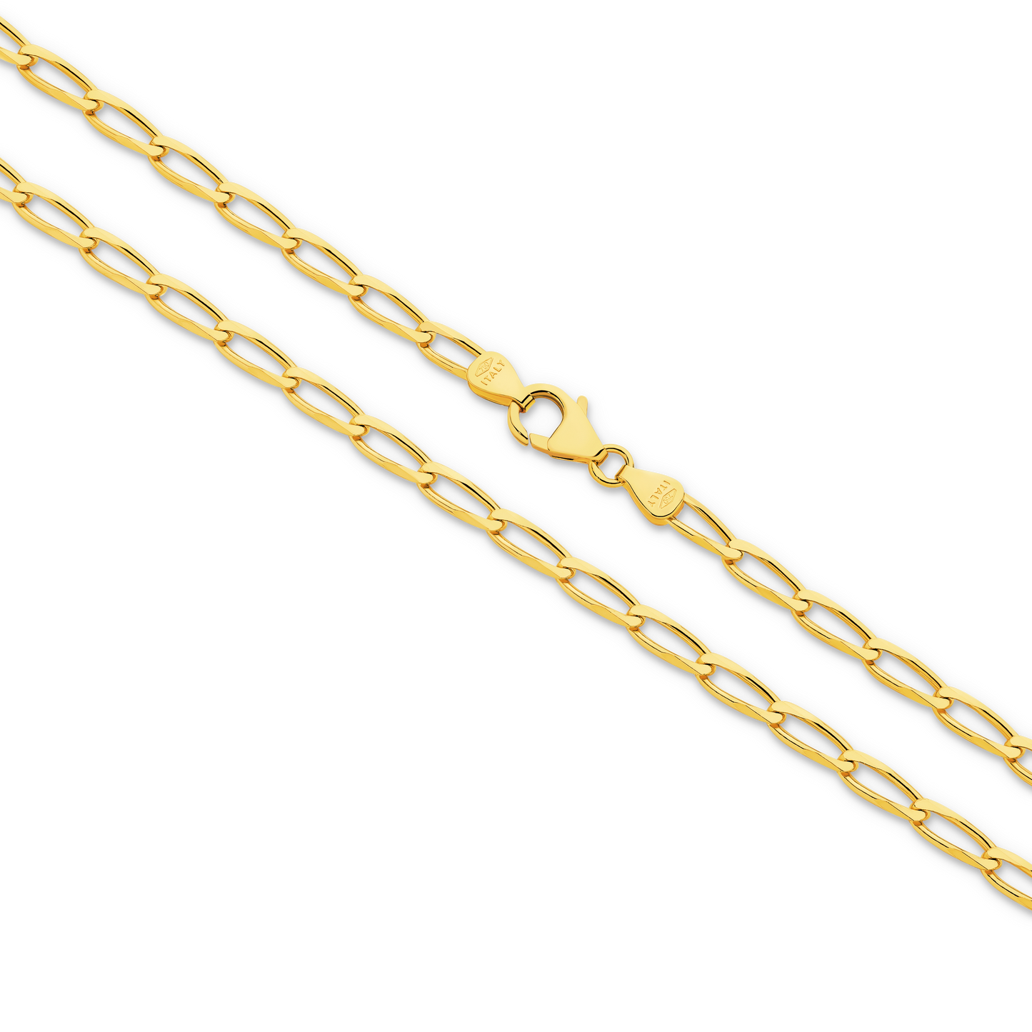 Levont Diamond Cut Flat Curb Long Links Chain