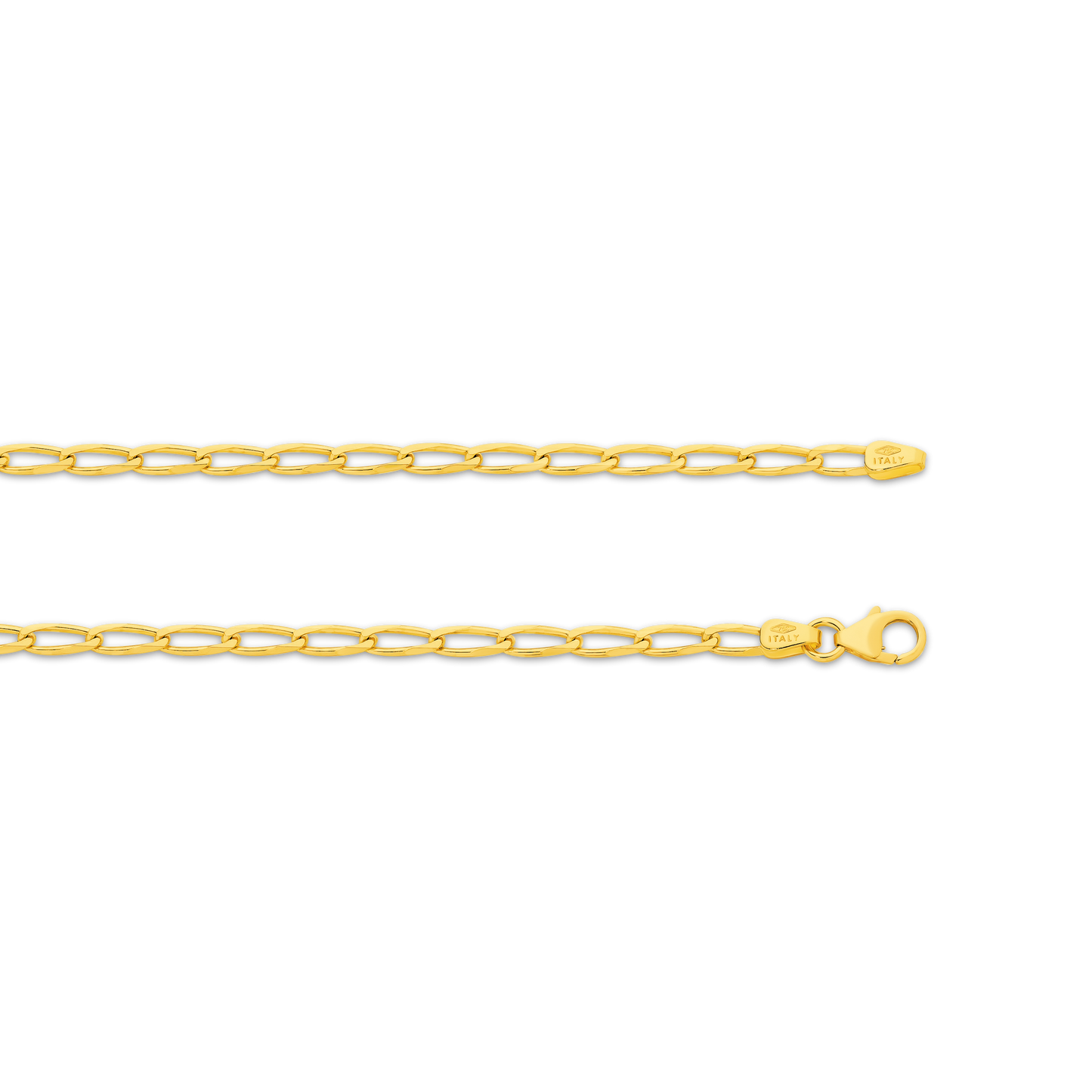 Levont Diamond Cut Flat Curb Long Links Chain