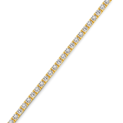 Levont 5ct Diamond Tennis Band in Yellow Gold
