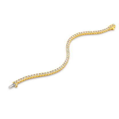 Levont 5ct Diamond Tennis Band in Yellow Gold