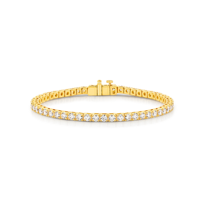 Levont 5ct Diamond Tennis Band in Yellow Gold