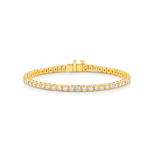 Levont 5ct Diamond Tennis Band in Yellow Gold