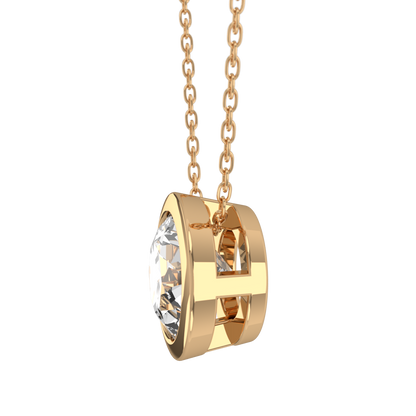 Levont Atelier Round Brilliant Bezel Set Slider Pendant