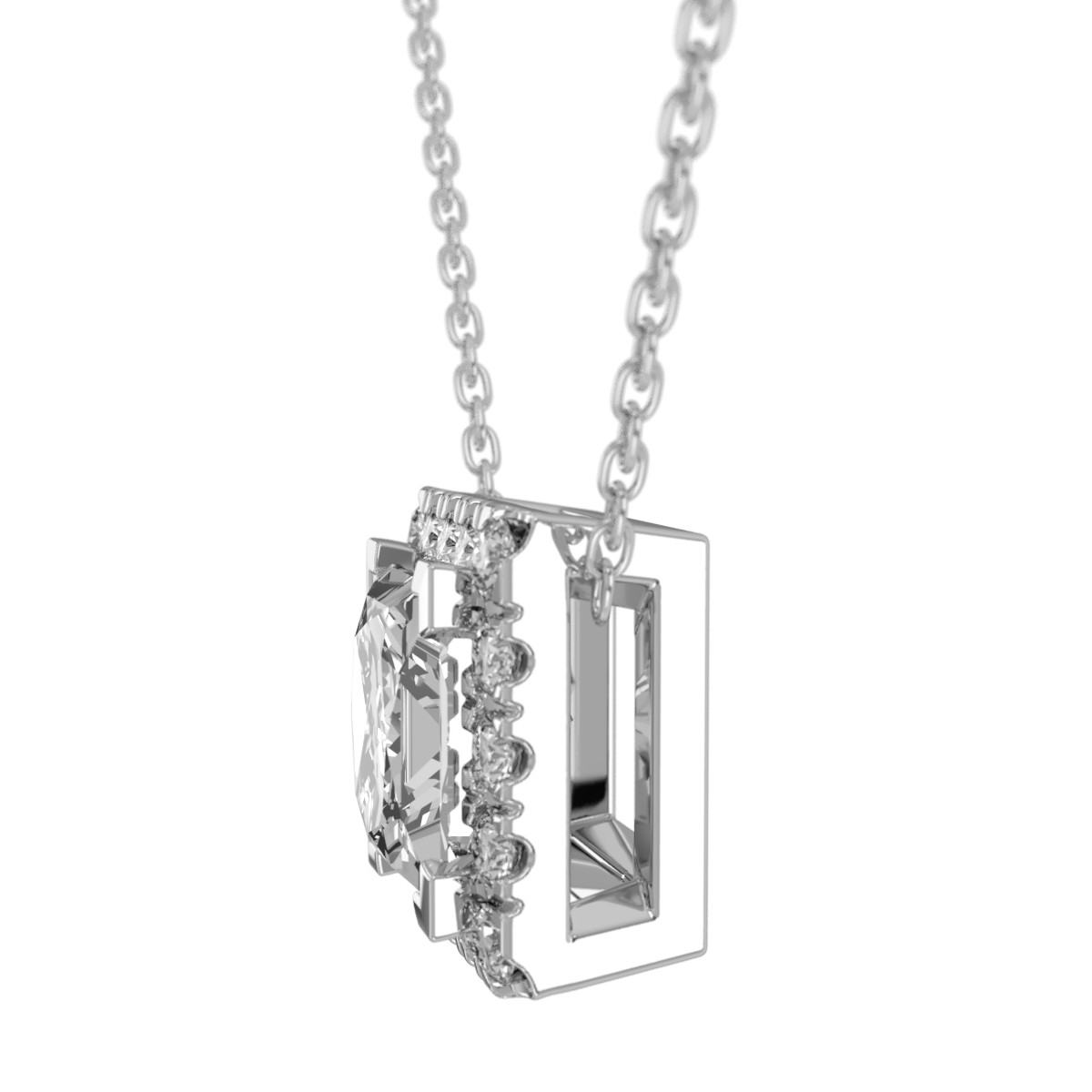 Levont Atelier Princess Cut Scallop Set Slider Pendant