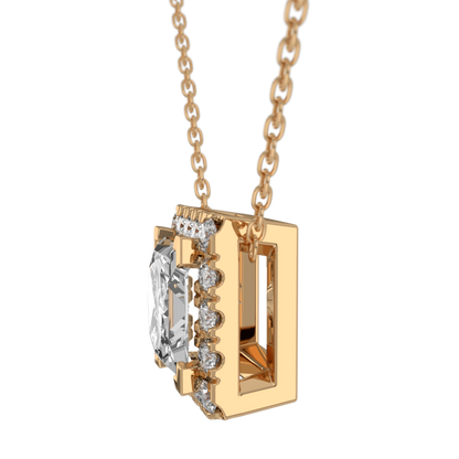 Levont Atelier Princess Cut Scallop Set Slider Pendant