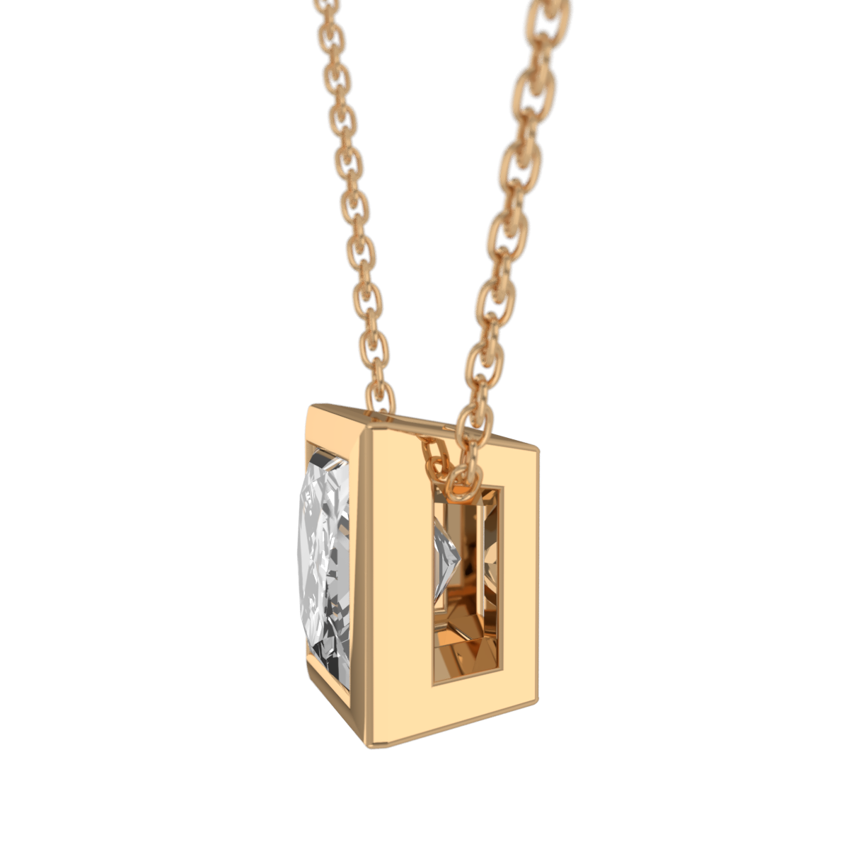 Levont Atelier Princess Cut Bezel Set Slider Pendant