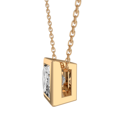 Levont Atelier Princess Cut Bezel Set Slider Pendant