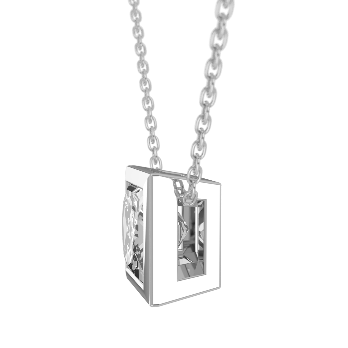 Levont Atelier Princess Cut Bezel Set Slider Pendant
