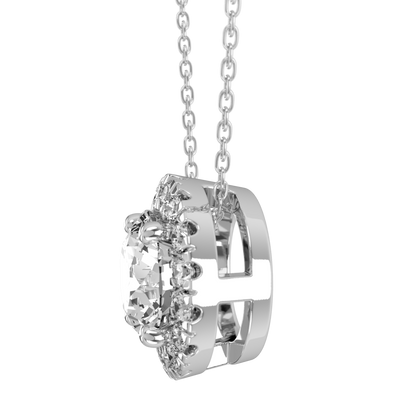 Levont Atelier Round Brilliant Scallop Set Pendant