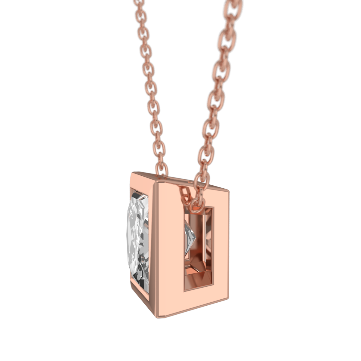 Levont Atelier Princess Cut Bezel Set Slider Pendant