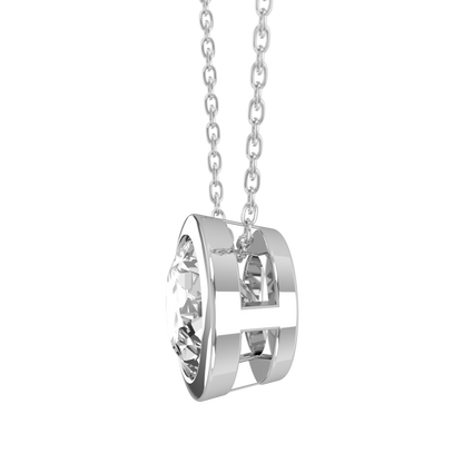 Levont Atelier Round Brilliant Bezel Set Slider Pendant