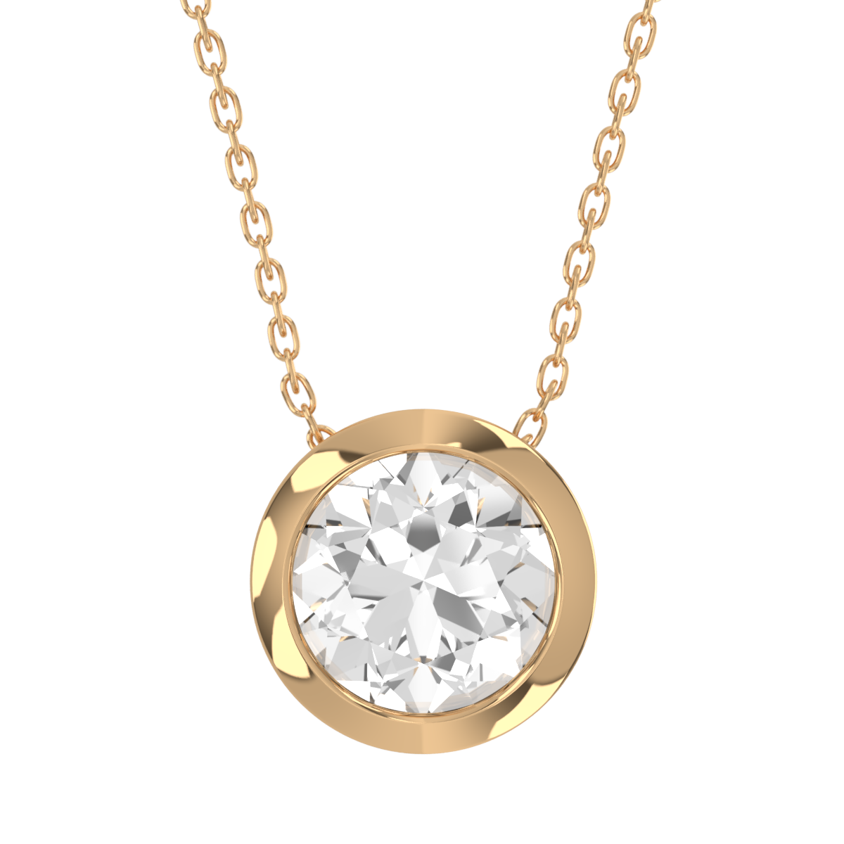 Levont Atelier Round Brilliant Bezel Set Slider Pendant