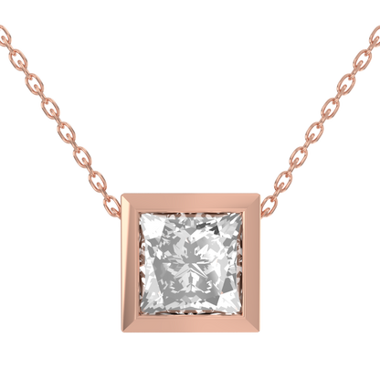 Levont Atelier Princess Cut Bezel Set Slider Pendant
