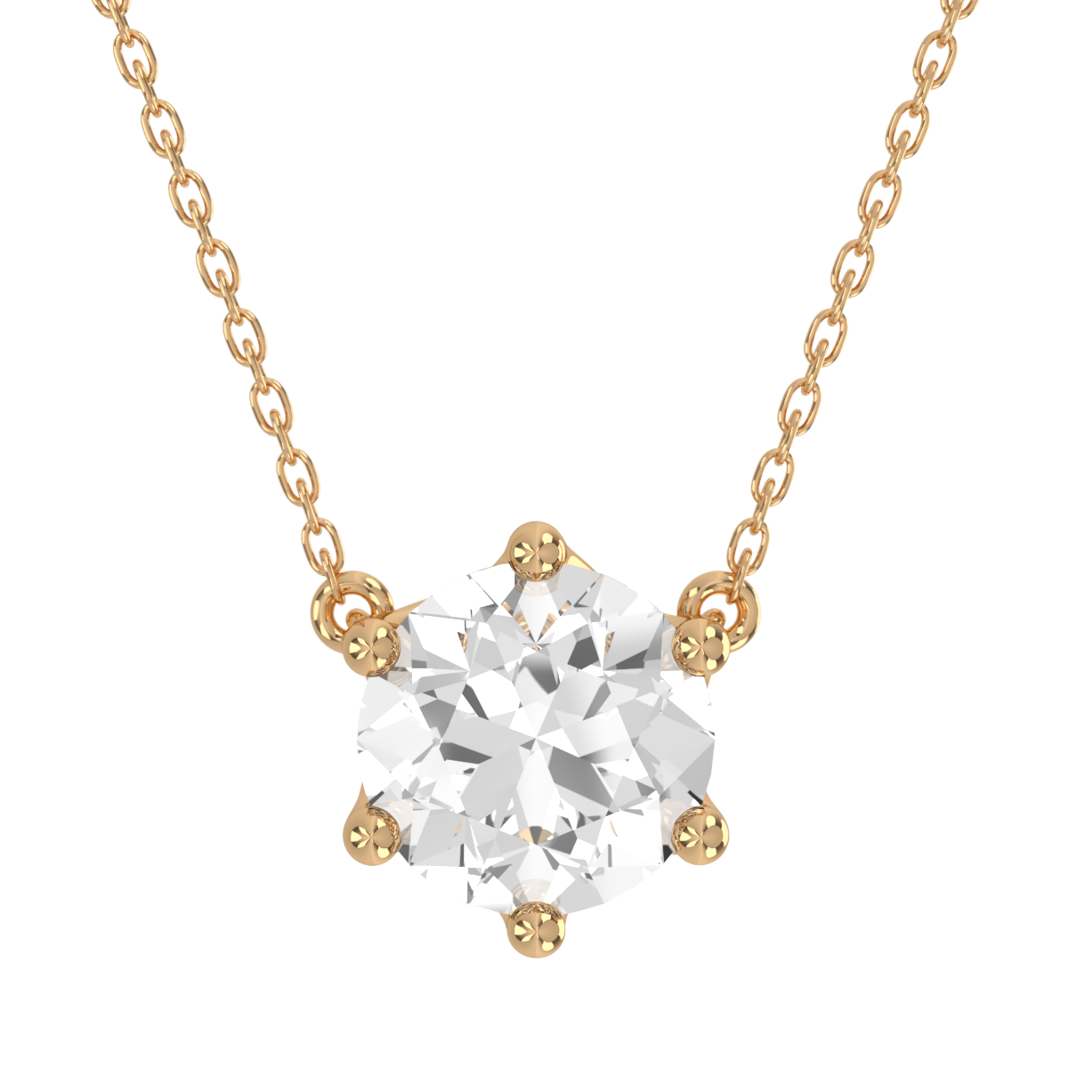 Levont Atelier Round Brilliant Six Claw Floating Pendant