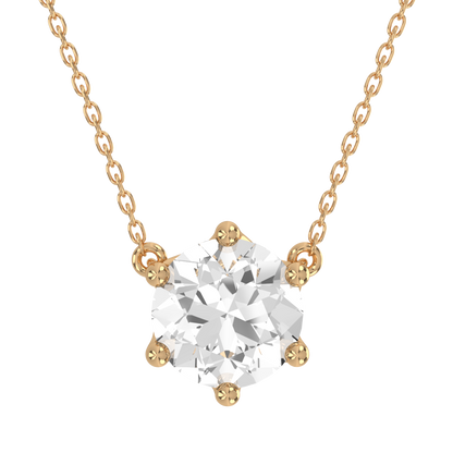 Levont Atelier Round Brilliant Six Claw Floating Pendant