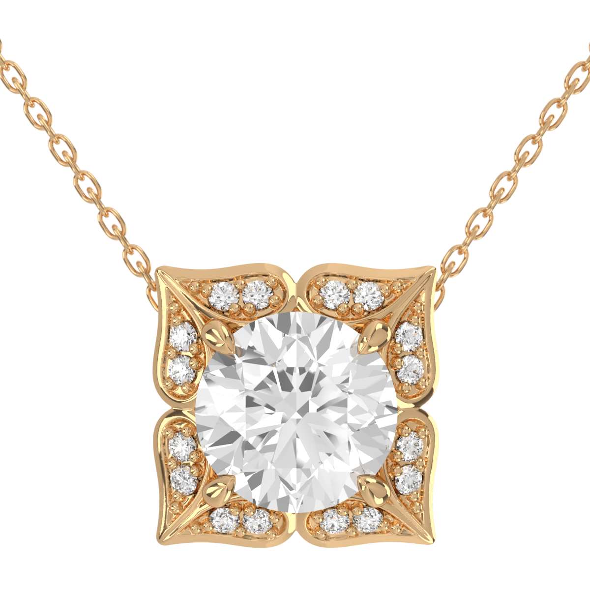 Levont Atelier Round Brilliant Artisanal Style Pendant