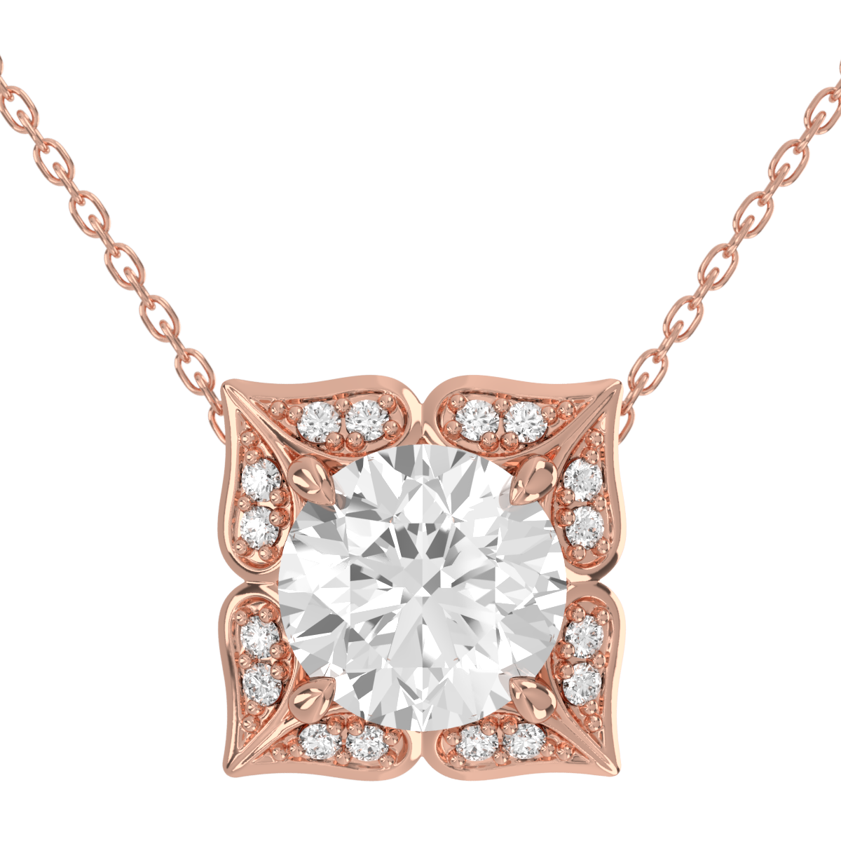 Levont Atelier Round Brilliant Artisanal Style Pendant