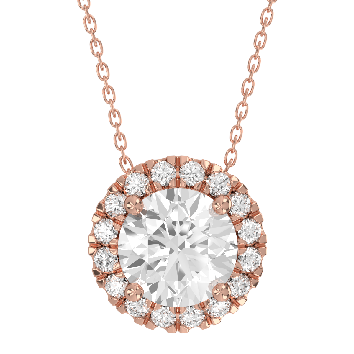 Levont Atelier Round Brilliant Scallop Set Pendant