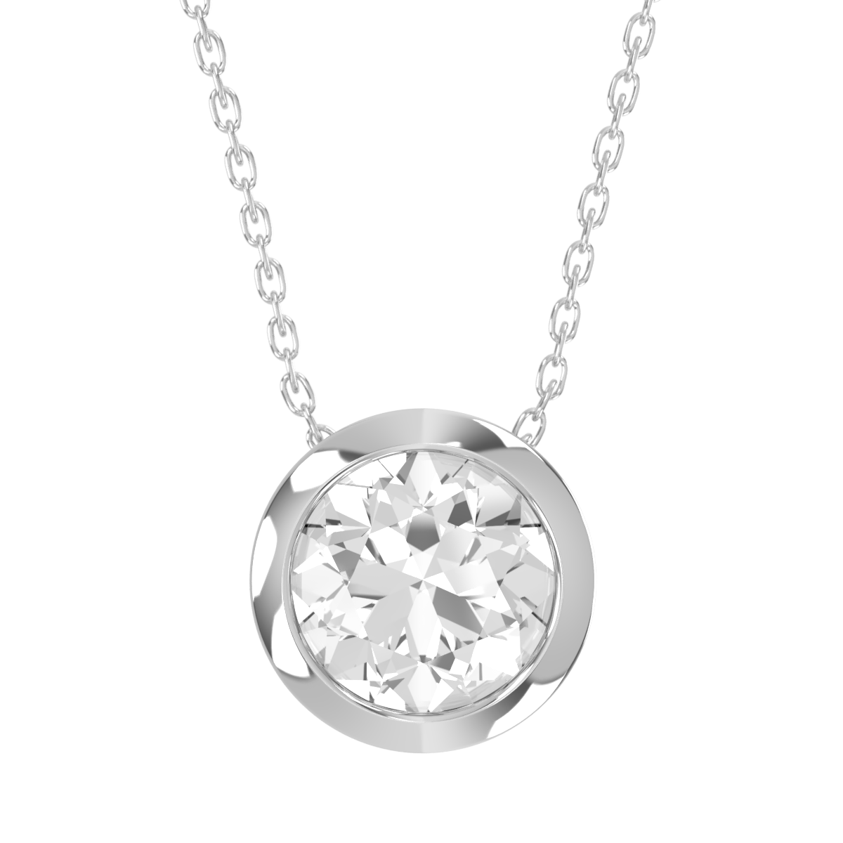 Levont Atelier Round Brilliant Bezel Set Slider Pendant