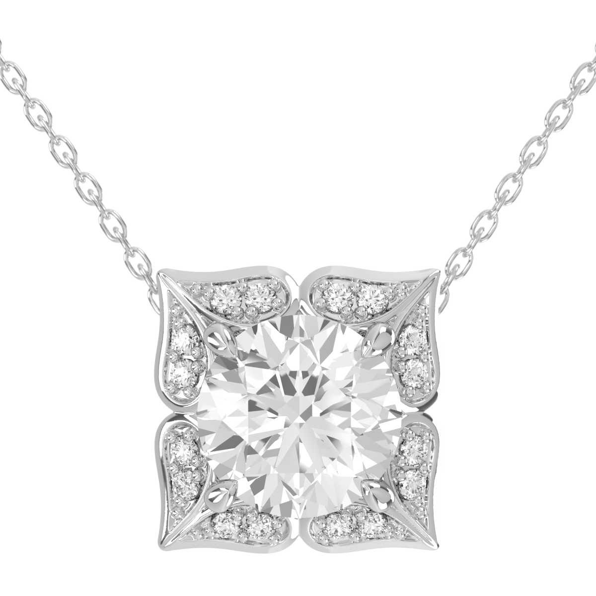 Levont Atelier Round Brilliant Artisanal Style Pendant