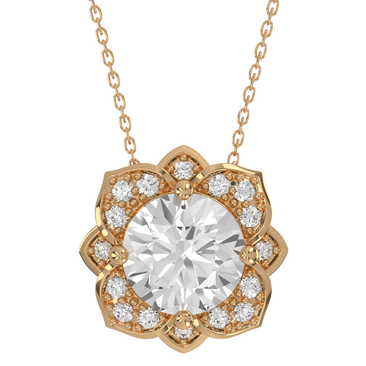 Levont Atelier Round Brilliant Orchard Style Pendant