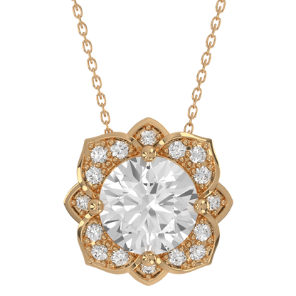 Levont Atelier Round Brilliant Orchard Style Pendant