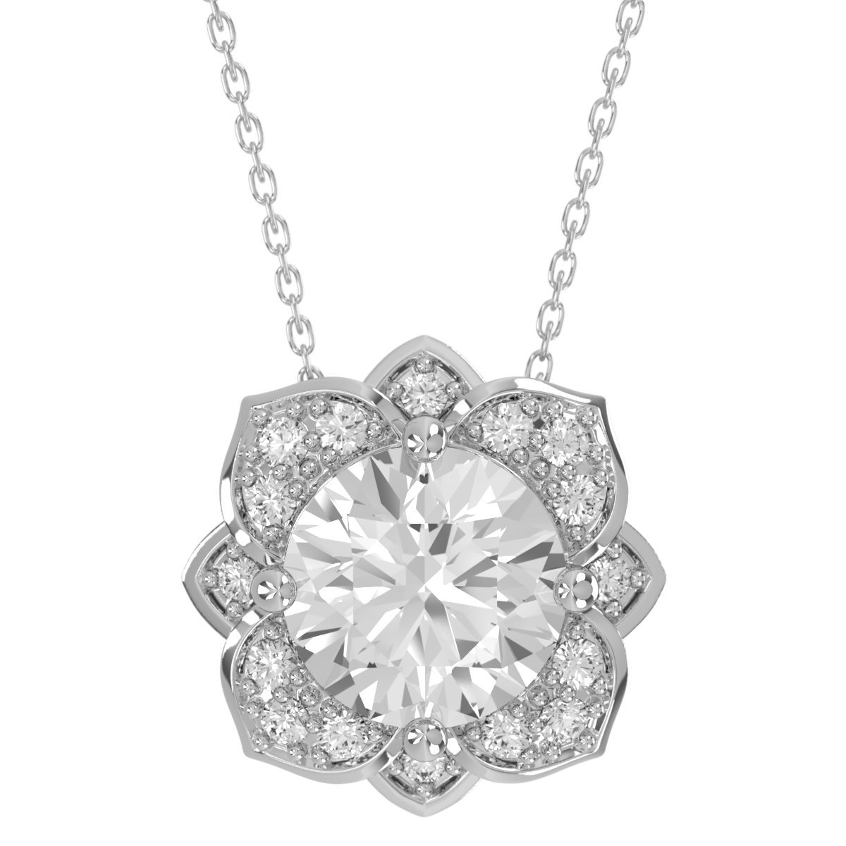 Levont Atelier Round Brilliant Orchard Style Pendant