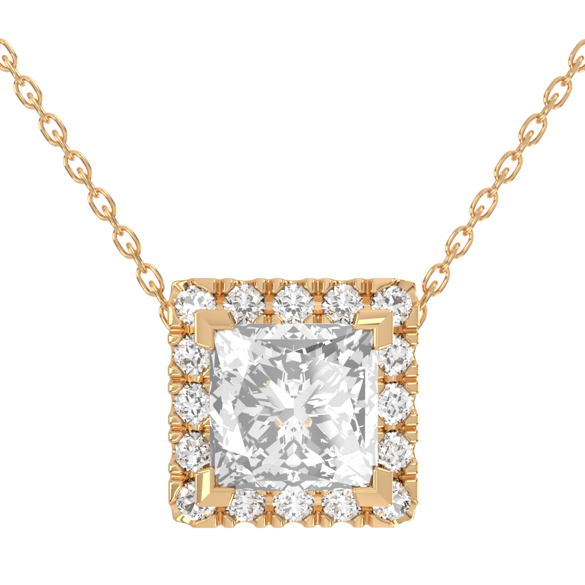 Levont Atelier Princess Cut Scallop Set Slider Pendant