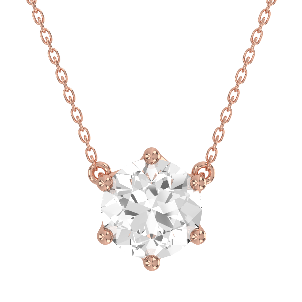 Levont Atelier Round Brilliant Six Claw Floating Pendant