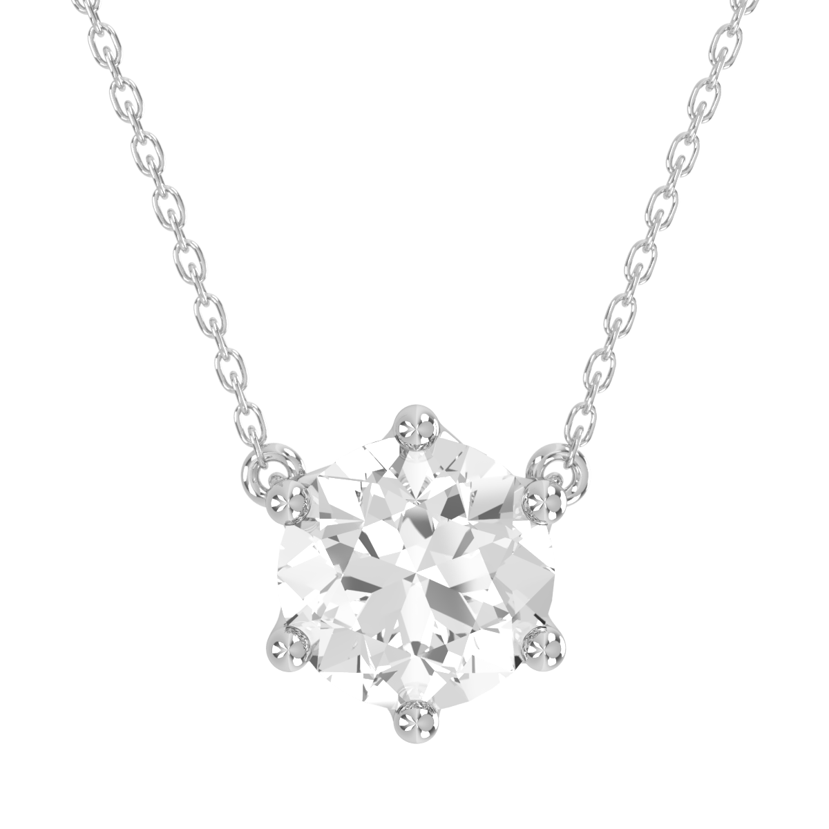 Levont Atelier Round Brilliant Six Claw Floating Pendant