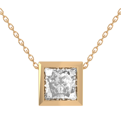 Levont Atelier Princess Cut Bezel Set Slider Pendant