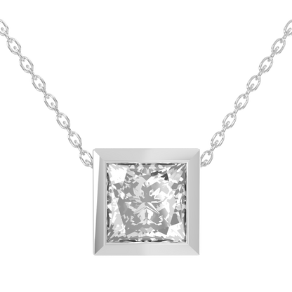 Levont Atelier Princess Cut Bezel Set Slider Pendant